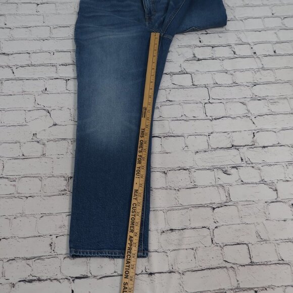 J Crew 90s Classic Straight Fit Denim Jeans in Hanger‎ Wash Size 32x28, BK659 - Picture 12 of 14